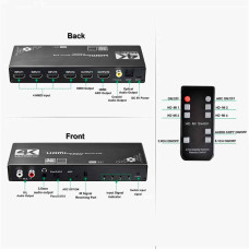 HDMI-коммутатор-сплиттер LiNK-T 4K0402A 4×2 с аудиодекодером