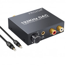 Prozor 192kHz DAC  (S/PDIF – RCA +3.5mm) Конвертер-преобразователь аудиосигнала ЦАП с регулировкой громкости.