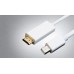 Кабель-переходник Mini DisplayPort M - HDMI M 180 см, DK-002O белый