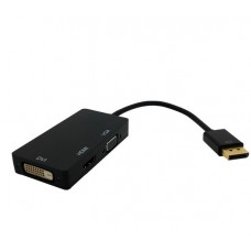 Переходник - адаптер DisplayPort (DP) -  DVI / HDMI / VGA, DP-007 черный