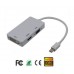 Переходник - адаптер mini DisplayPort (DP) -  DVI / HDMI / VGA, DP-007B черный
