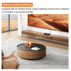 KVM-переключатель LiNK-T 8K0201K3 2 компьютера, 4K 120 Гц, HDMI, USB 3.0, Type-C, LAN
