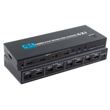 KVM-переключатель HDMI на 4 компьютера и 1 монитор, бесшовный, 4K, USB 2.0 LiNK-T K6A