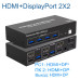 KVM-переключатель LiNK-T LT202A — 2 ПК, 2 монитора, HDMI и DisplayPort