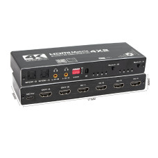 Матричный HDMI-коммутатор LiNK-T 4K0402M 4×2 4K@60Hz HDR10 EDID