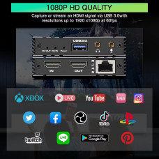 Карта видео захвата внешняя с портом Lan 4K/60 HDMI, HVC13